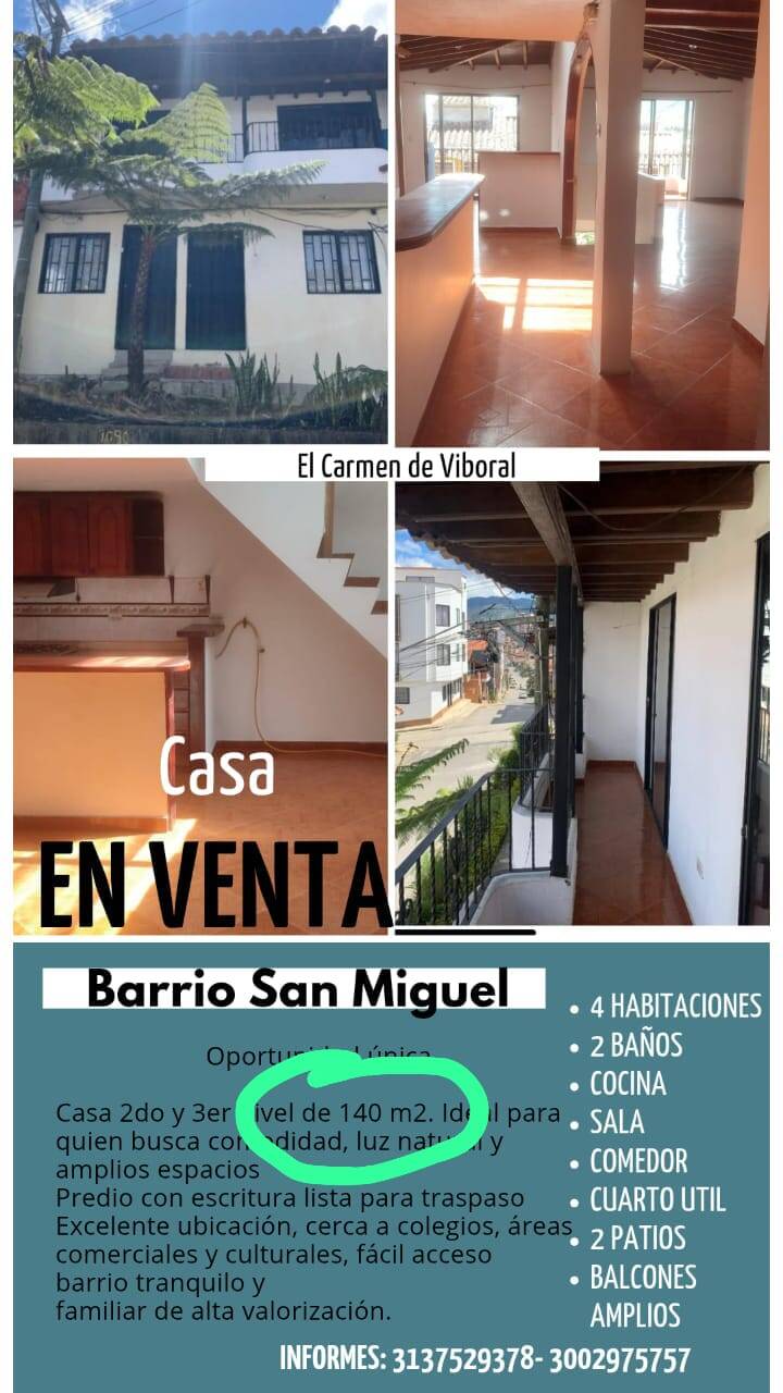#2667 - Casa para Venta en Carmen de Viboral - ANT